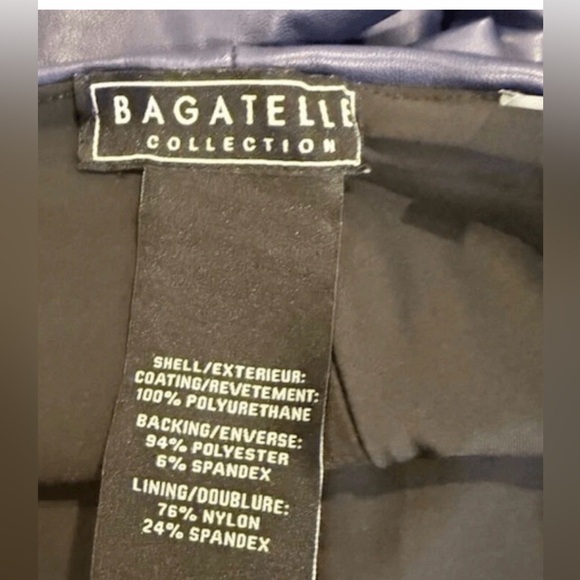 Bagatelle Blue Faux Leather Pants - Picture 12 of 16